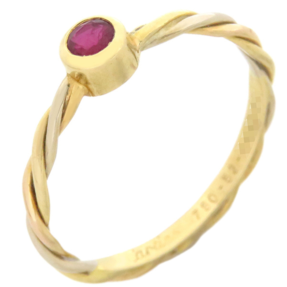 Cartier Ruby Three Colors Twisted Ring White Pink… - image 1